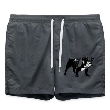 Bulldog - Pet Sticker - Badeshorts - Anthrazit - Vorne - AI Model Male 185 light (185cm)