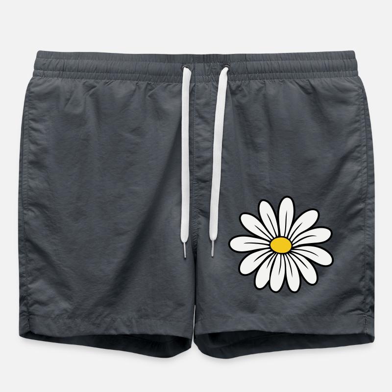 Gänseblümchen - Badeshorts - Anthrazit