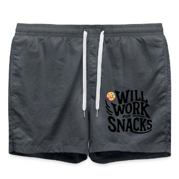 Travailler pour les biscuits - Short de bain - charbon - Devant - AI Model Male 185 light (185cm)