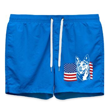 Australien Boeud Chien US Amérique Drapeau Wilsigns - Short de bain - cobalt blue - Devant