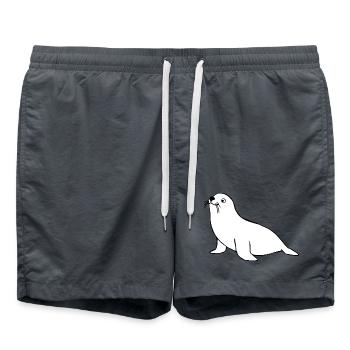 Cadeau T-shirt Seal Seal Allemagne du Nord - Short de bain - charbon - Devant - AI Model Male 185 light (185cm)