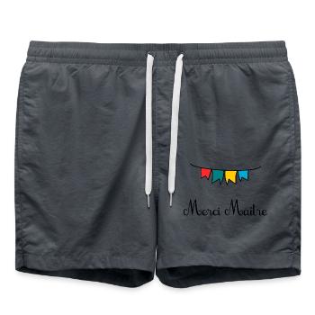 MAÎTRE. MERCI. MERCI MAÎTRE. CADEAU MAÎTRE - Short de bain - charbon - Devant - AI Model Male 185 light (185cm)