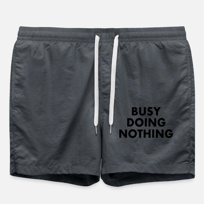 busy doing nothing - Swim Trunks - anthracite