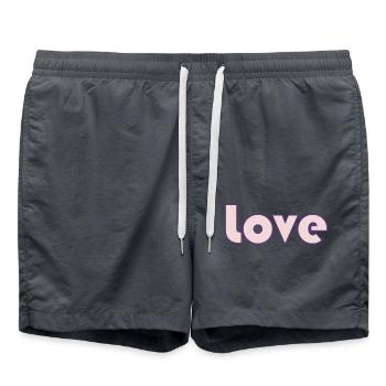 PAAR. ICH HABE GERADE GEHEIRATET. Junggesellinnenabschied. HEILIGER VALENTINSTAG. MARIES - Badeshorts - Anthrazit - Vorne - AI Model Male 185 light (185cm)