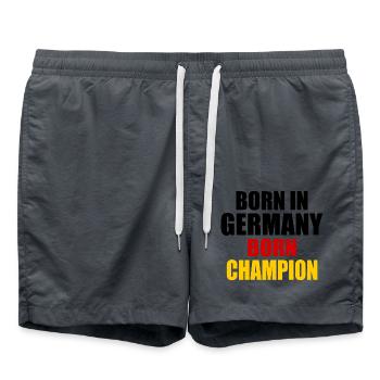 born in germany born champion - Deutschland - Badeshorts - Anthrazit - Vorne - AI Model Male 185 light (185cm)