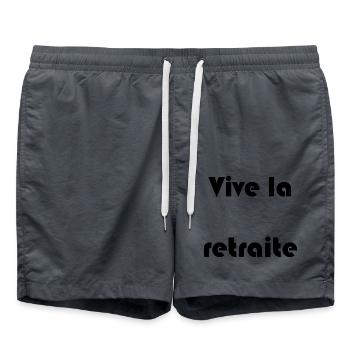 RETIREMENT. RETIREMENT. RETIRED. RETIREMENT - Swim Trunks - anthracite - Front - AI Model Male 185 light (185cm)