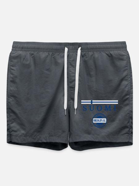 Flag of Finland, Finnish pride - Swim Trunks - anthracite