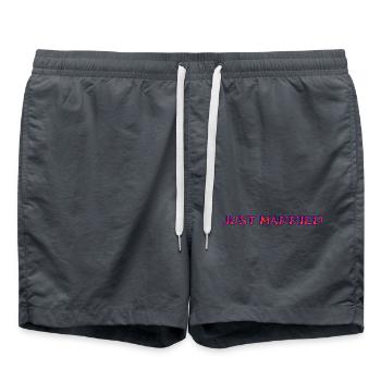 LOVE. COUPLE. JUST MARRIED. EVJF. SAINT VALENTIN. - Short de bain - charbon - Devant - AI Model Male 185 light (185cm)