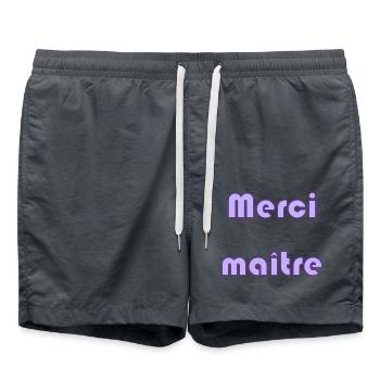 MAÎTRE. MERCI. MERCI MAÎTRE. MAITRE. CADEAU MAÎTRE - Short de bain - charbon - Devant - AI Model Male 185 light (185cm)
