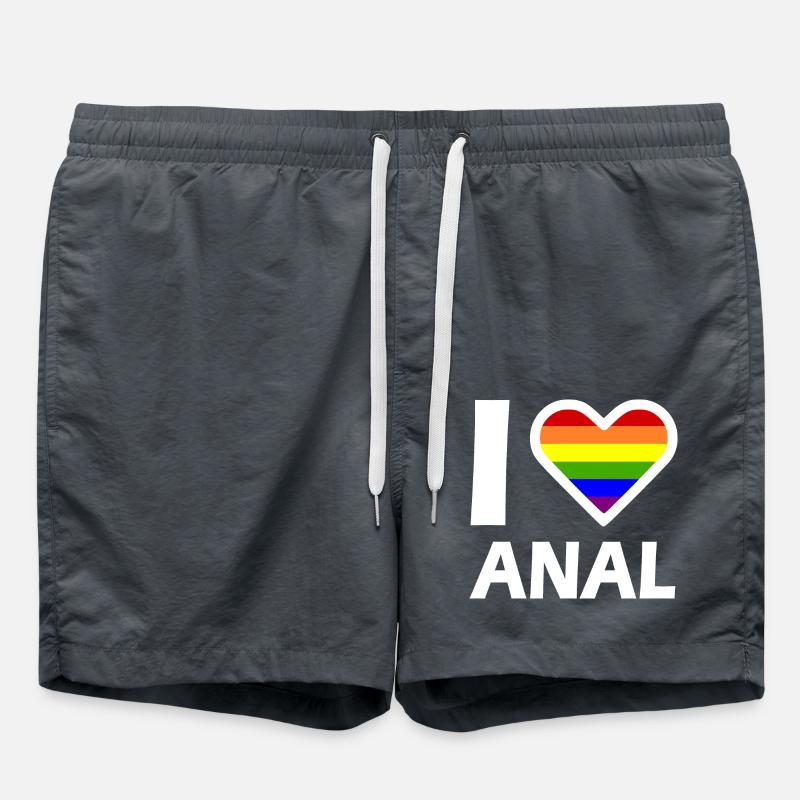 I love anal - Swim Trunks - anthracite