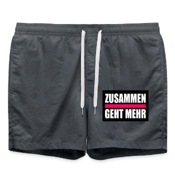 Zusammen geht mehr - Badeshorts - Anthrazit - Vorne - AI Model Male 185 light (185cm)