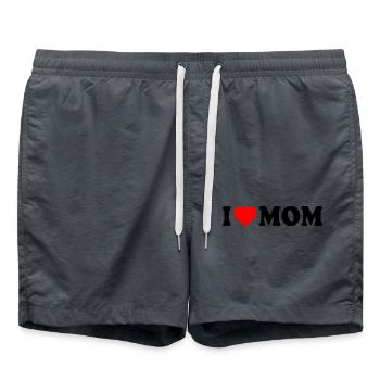 I love mom - Short de bain - charbon - Devant - AI Model Male 185 light (185cm)