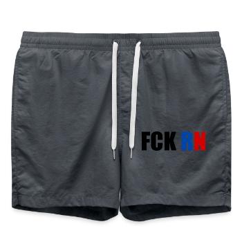 Fck rn - Swim Trunks - anthracite - Front - AI Model Male 185 light (185cm)