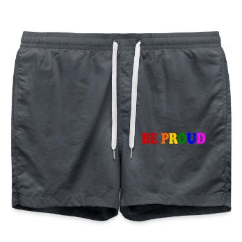 Be proud - Badeshorts - Anthrazit - Vorne - AI Model Male 185 light (185cm)
