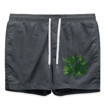 Chuchoteur de plantes - Short de bain - charbon - Devant - AI Model Male 185 light (185cm)