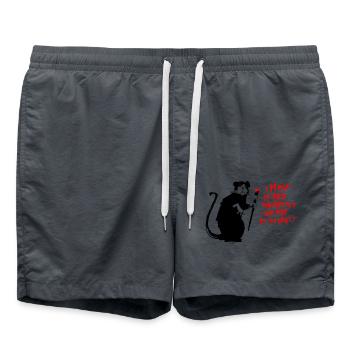 out of bed - Badeshorts - Anthrazit - Vorne - AI Model Male 185 light (185cm)