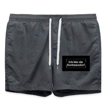 Dortmund 1# - Badeshorts - Anthrazit - Vorne - AI Model Male 185 light (185cm)