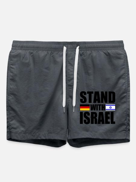 We Stand with israel - Swim Trunks - anthracite