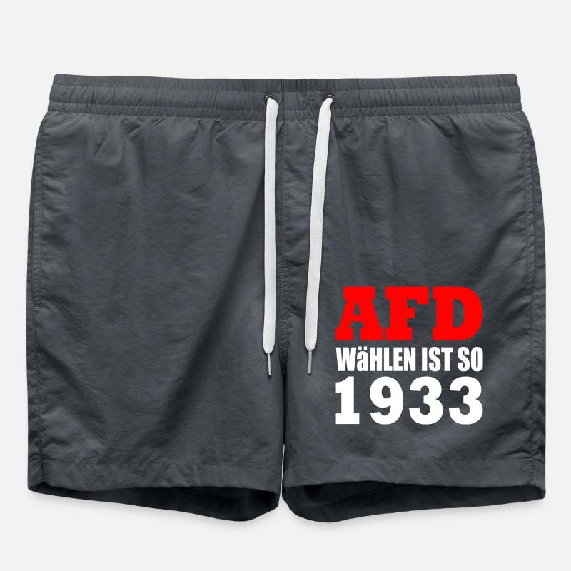 Afd wählen ist so 1933 - Badeshorts - Anthrazit