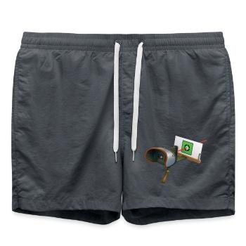 STEREOSCOPE – Geek & Science-Fiction - Badeshorts - Anthrazit - Vorne - AI Model Male 185 light (185cm)