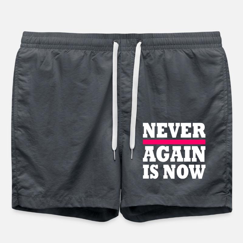 Never again is now - Swim Trunks - anthracite