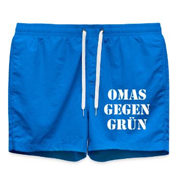 Omas gegen grün - Badeshorts - Cobalt blue - Vorne