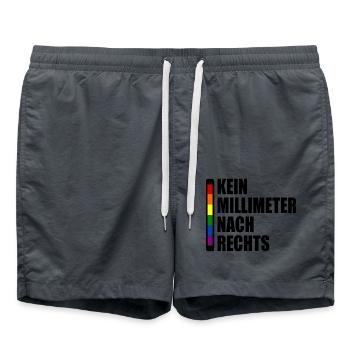 kein millimeter nach rechts - Badeshorts - Anthrazit - Vorne - AI Model Male 185 light (185cm)