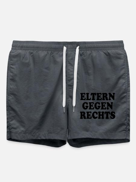 Eltern gegen rechts - Badeshorts - Anthrazit