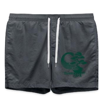 Bonsai Papa - Swim Trunks - anthracite - Front - AI Model Male 185 light (185cm)