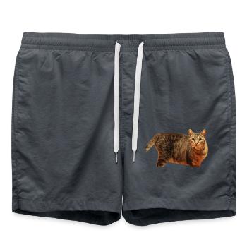 Katze Kätzchen - Badeshorts - Anthrazit - Vorne - AI Model Male 185 light (185cm)