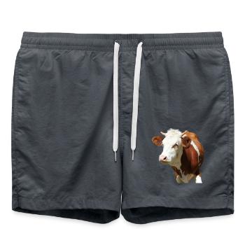 tête de vache drôle - Short de bain - charbon - Devant - AI Model Male 185 light (185cm)