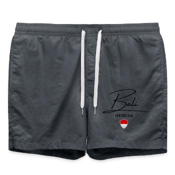 I Love Bali, Bali Indonesia - Swim Trunks - anthracite - Front - AI Model Male 185 light (185cm)