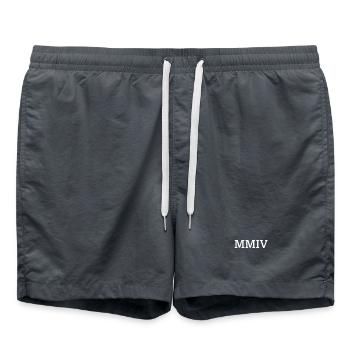 2004 Roman Numerals Classic Birth Year Gift - Swim Trunks - anthracite - Front - AI Model Male 185 light (185cm)