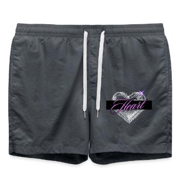 Heart - Badeshorts - Anthrazit - Vorne - AI Model Male 185 light (185cm)