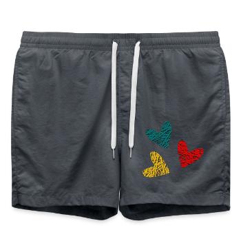 PAAR. ICH HABE GERADE GEHEIRATET. Junggesellinnenabschied. VALENTINSTAG. LIEBE. - Badeshorts - Anthrazit - Vorne - AI Model Male 185 light (185cm)