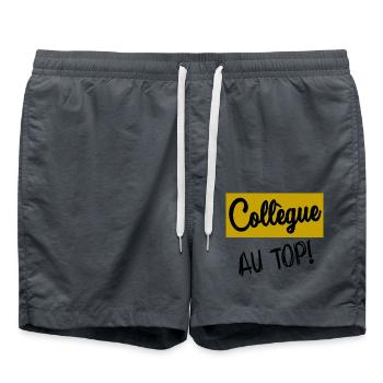 RETIREMENT. RETIREMENT. RETIRED. SENIOR. GRANNY. GRANDPA - Swim Trunks - anthracite - Front - AI Model Male 185 light (185cm)