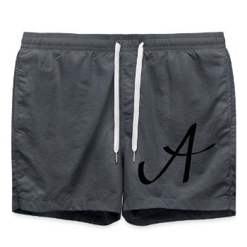 Logo A - Badeshorts - Anthrazit - Vorne - AI Model Male 185 light (185cm)