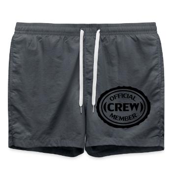 Official Crew Member - Short de bain - charbon - Devant - AI Model Male 185 light (185cm)