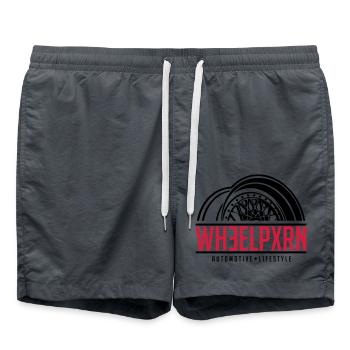 Wheelporn - BBS Automotive Lifestyle - Badeshorts - Anthrazit - Vorne - AI Model Male 185 light (185cm)