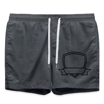 Banner Shield Empty - Swim Trunks - anthracite - Front - AI Model Male 185 light (185cm)