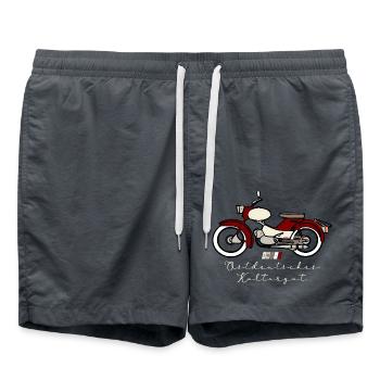 Simson Star SR4-1 - DDR - Ostdeutsches Kulturgut - Badeshorts - Anthrazit - Vorne - AI Model Male 185 light (185cm)