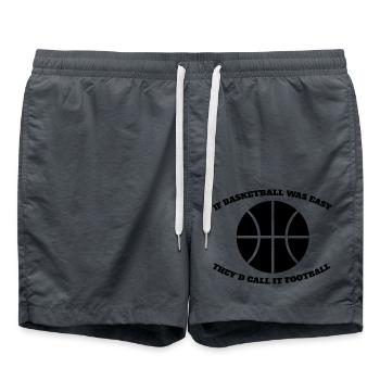 Basketballliebhaber Basketball Verein Basketballer - Badeshorts - Anthrazit - Vorne - AI Model Male 185 light (185cm)