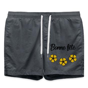 BONNE FÊTE. FÊTE DES MÈRES. FÊTE DES PÈRES. FÊTE - Short de bain - charbon - Devant - AI Model Male 185 light (185cm)