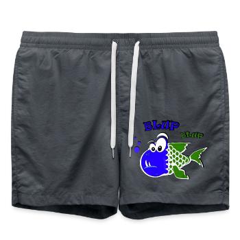 Blup Blup PG Fisch - Badeshorts - Anthrazit - Vorne - AI Model Male 185 light (185cm)
