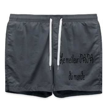 Der beste Vater der Welt - Badeshorts - Anthrazit - Vorne - AI Model Male 185 light (185cm)