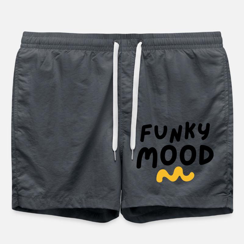 funky mood - Swim Trunks - anthracite