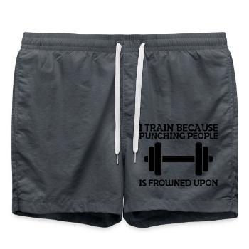 Fitness Athlètes Sports Musculation Sports de fitness - Short de bain - charbon - Devant - AI Model Male 185 light (185cm)