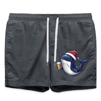 Wal Bier Xmas Weihnachten - Badeshorts - Anthrazit - Vorne - AI Model Male 185 light (185cm)