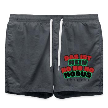 Ho ho ho Modus Spruch Design - Badeshorts - Anthrazit - Vorne - AI Model Male 185 light (185cm)