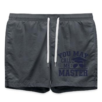 Funny statement for academics - Swim Trunks - anthracite - Front - AI Model Male 185 light (185cm)